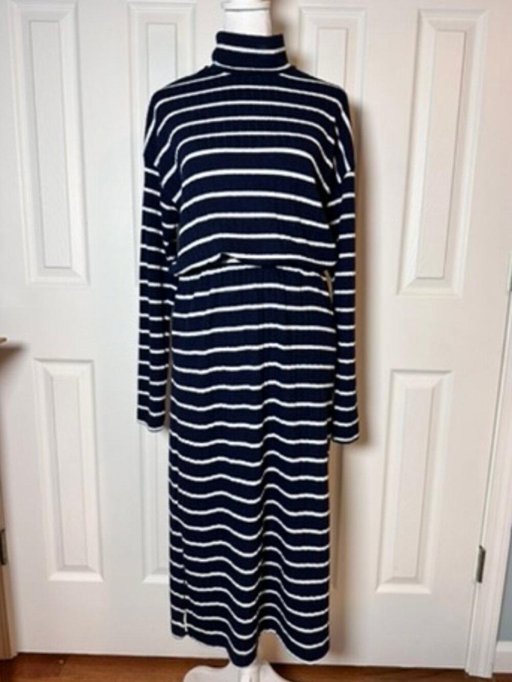 Old Navy Cable Stripe Turtleneck Sweater Dress XS